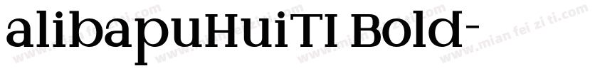 alibapuHuiTI Bold字体转换